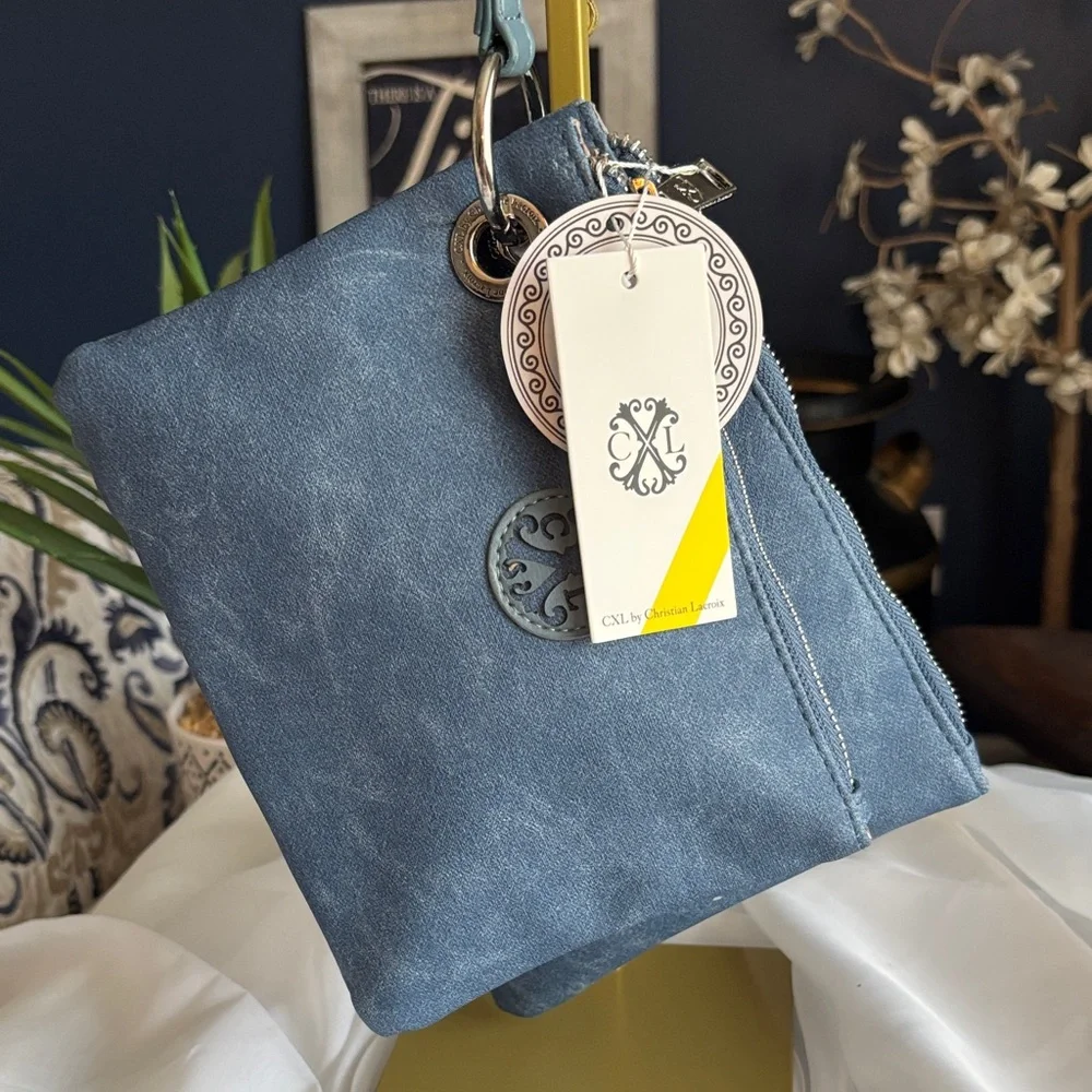 CXL by Christian Lacroix Denim Blue Wristlet Pouch